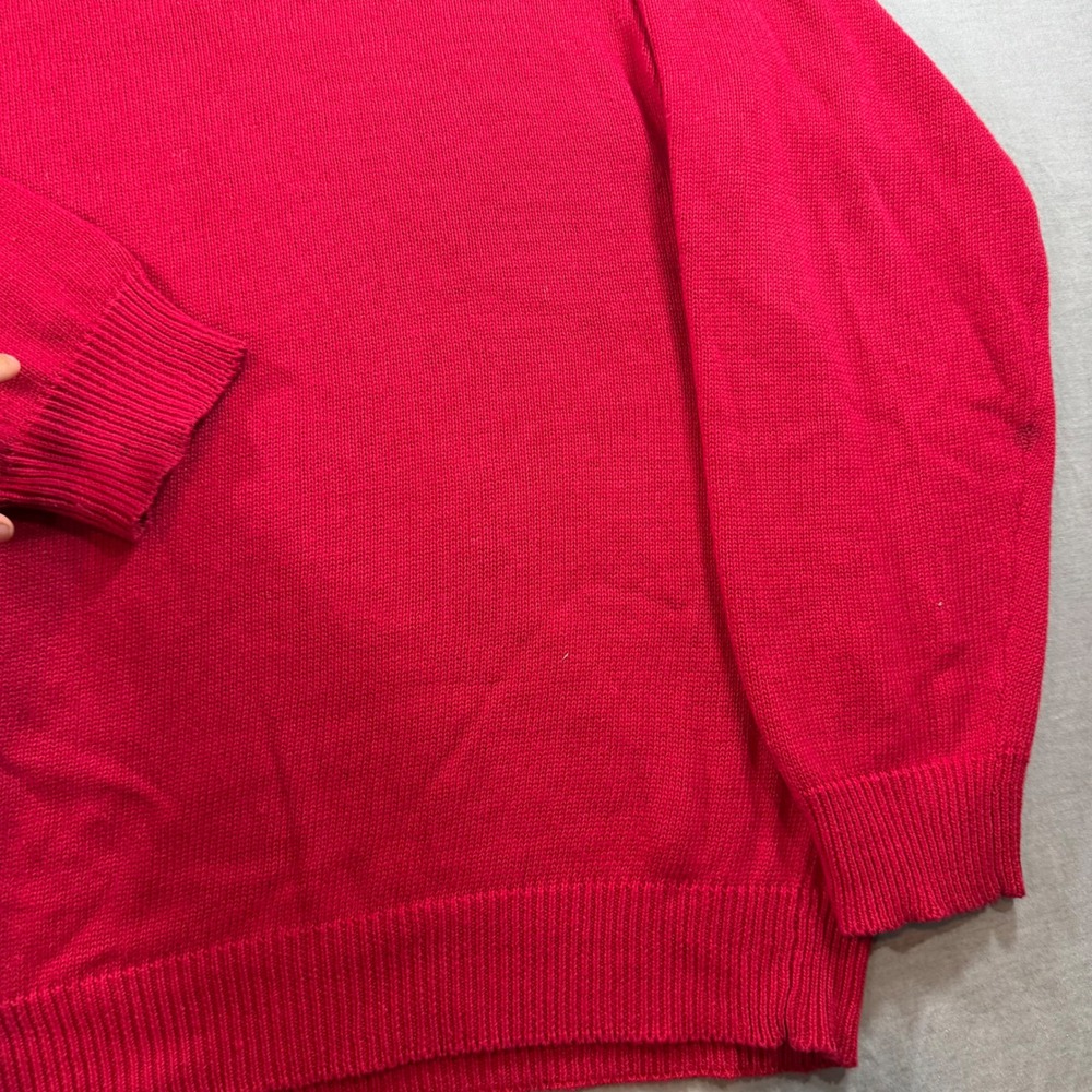 American Eagle Sweater Mens XL Red Good Vintage Crewneck Ramie Cotton Knit - Picture 3 of 8